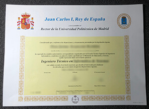 Technical University of Madrid diploma