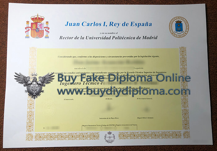 Technical University of Madrid diploma