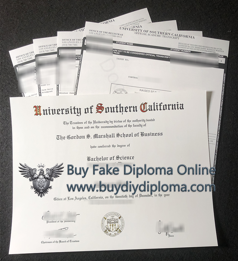 USC diploma and transcript