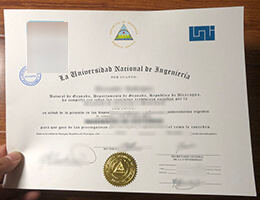Universidad Nacional de Ingeniería degree certificate