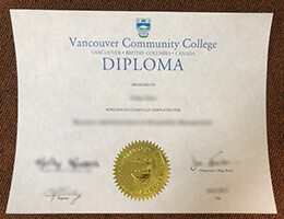 Vancouver Community College Diploma Certificate