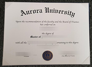 Aurora University degree certificate