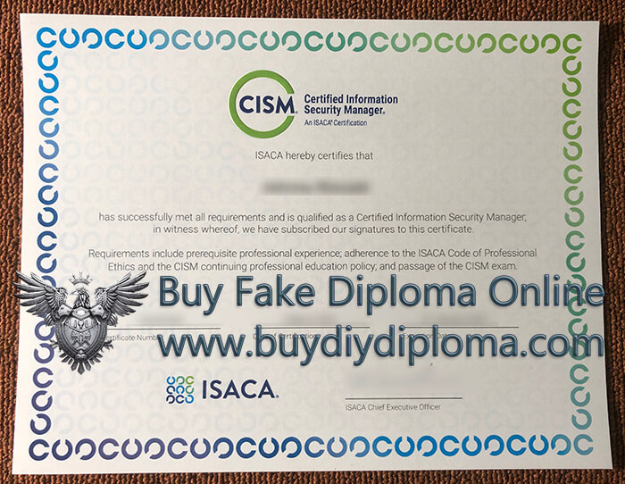 CISM certificate