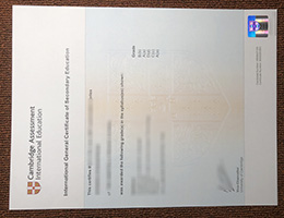 Cambridge IGCSE certificate