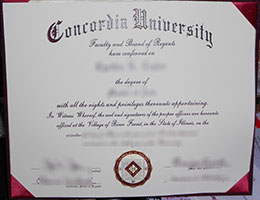 Concordia University Chicago diploma certificate