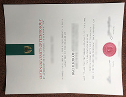 Curtin University of Technology degree certificate