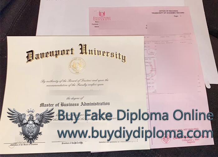 Davenport University Diploma and Transcript