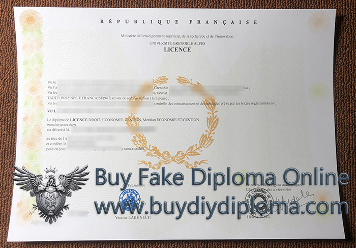 Grenoble Alpes University diploma