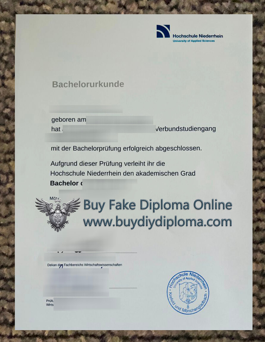 Hochschule Niederrhein Fake Urkunde