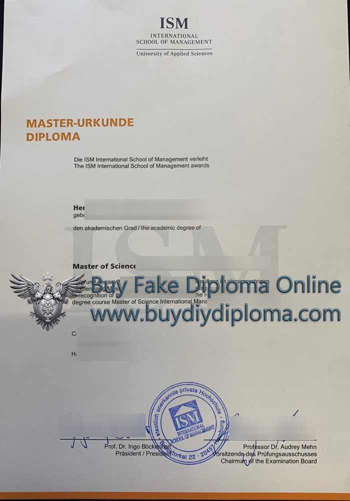 International School of Management diploma