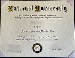 National University (California) diploma