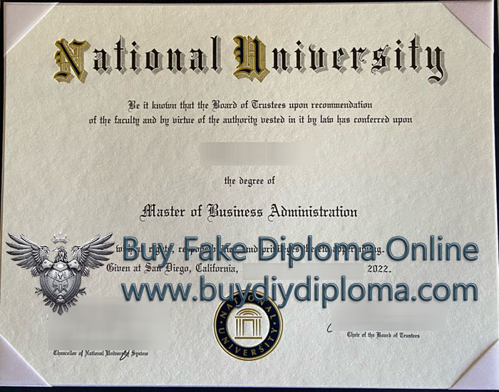 National University (California) diploma