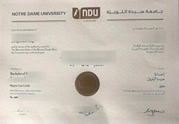 Notre Dame University–Louaize Diploma certificate