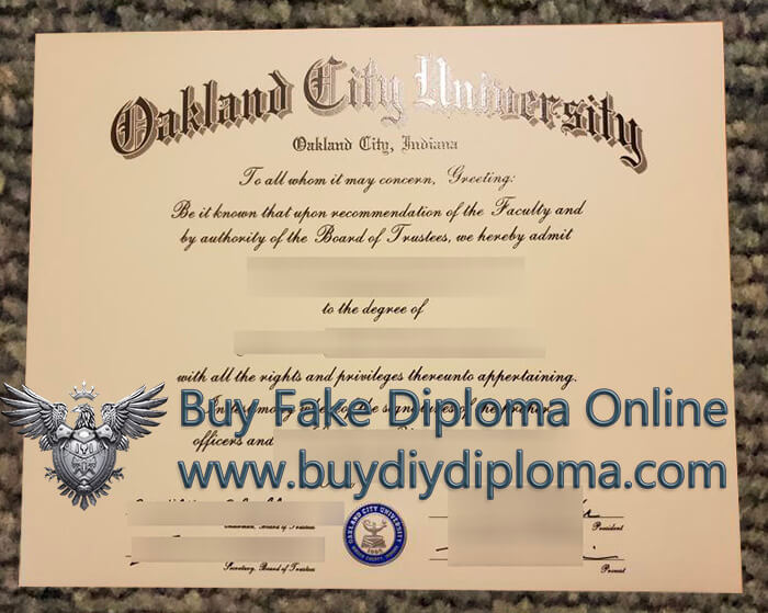 Oakland City University diploma