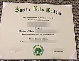 Pacific Oaks College diploma certificate