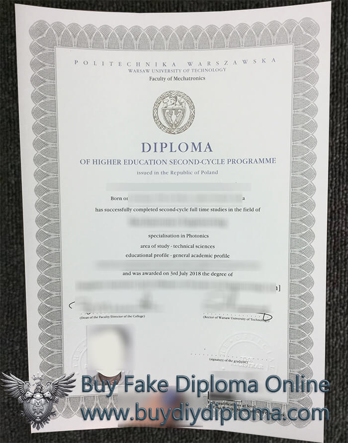 Politechnika Warszawska Diploma Politechnika Warszawska Diploma