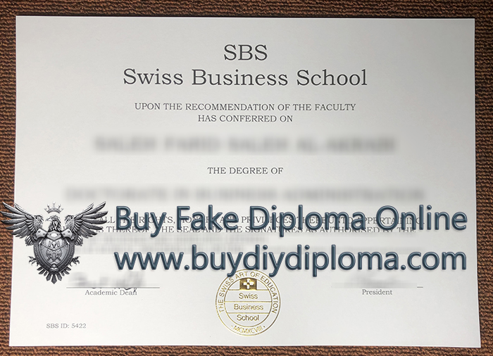 SBS Swiss Business School diploma