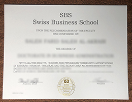 SBS Swiss Business School diploma cartificate