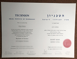 Technion – Israel Institute of Technology degree certificate