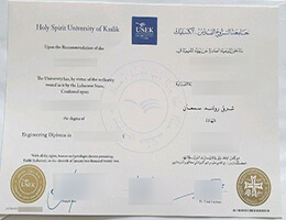 USEK degree certificate
