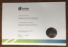 Unitec Institute of Technology degree certificate