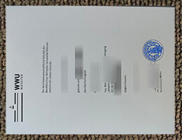 University of Münster diploma, WWU Urkunde