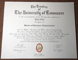 University of Tennessee diploma certificate