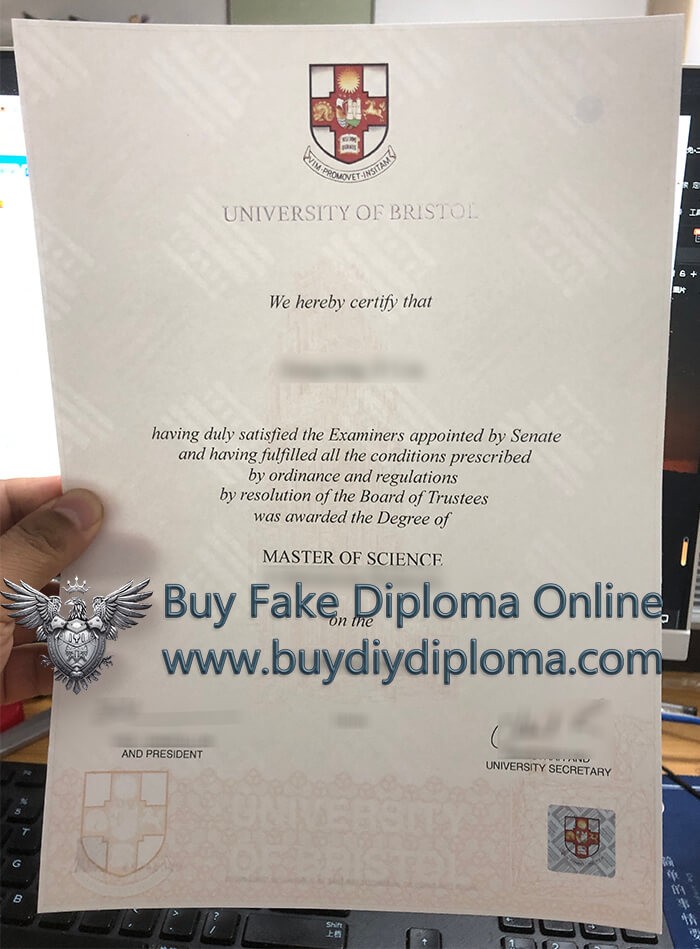 Watermark paper printing University of Bristol degree