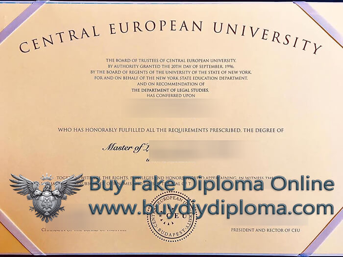 Central European University diploma Central European University diploma