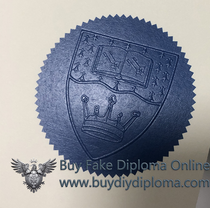 Kingston University Degree embossed stamp
