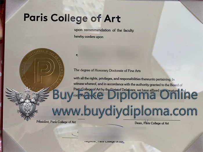 Paris College of Art diploma