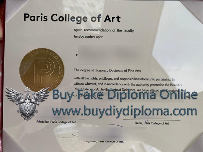 Paris College of Art diploma Paris College of Art diploma