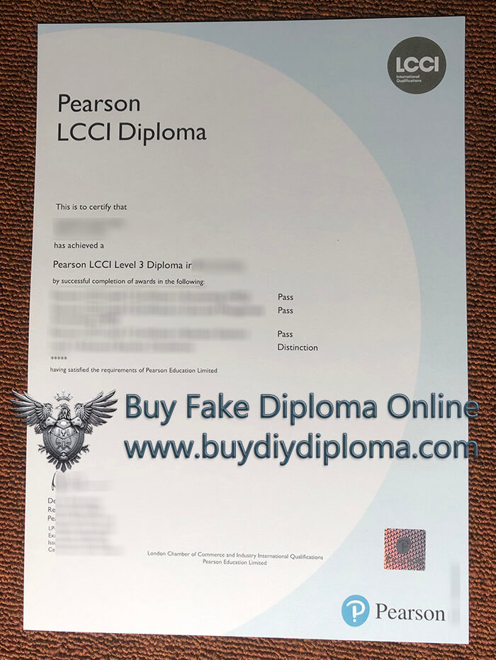 Pearson LCCI diploma, fake Pearson LCCI Level 3 diploma in Accounting