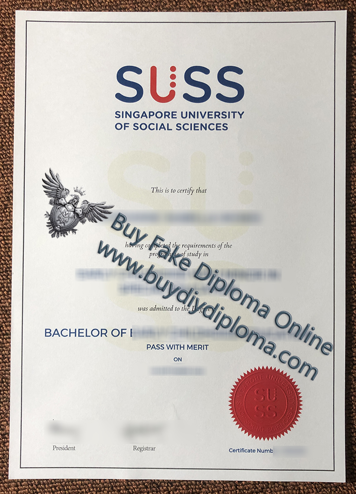 SUSS degree certificate