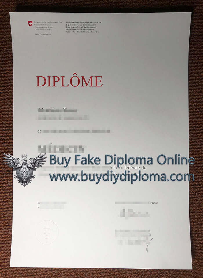 Swiss Confederation diploma Swiss Confederation diploma