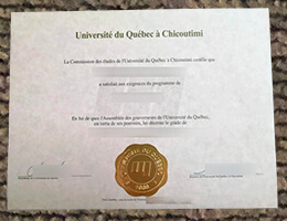 UQAC degree certificate