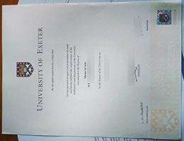 University of Exeter degree certificate