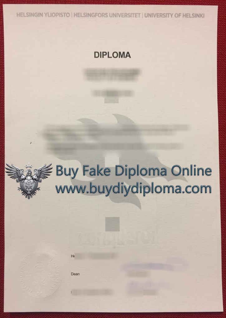 University of Helsinki diploma certificate