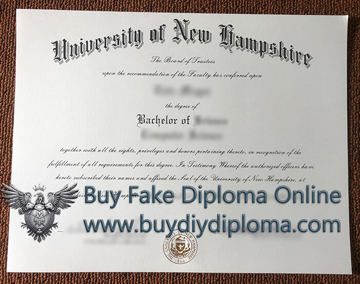 University of New Hampshire diploma, UNH degree