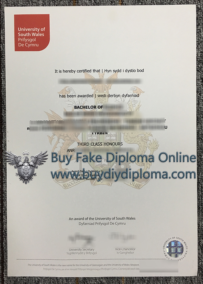 University of South Wales degree certificate University of South Wales degree certificate