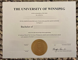 University of Winnipeg diploma, UWinnipeg degree certificate