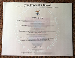 Vrije Universiteit Brussel diploma certificate