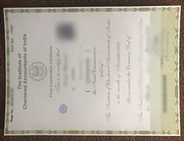 ICAI final examination certificate