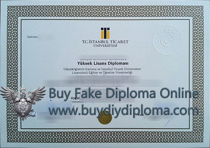 İstanbul Ticaret Üniversitesi diploma