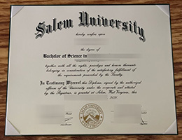 Salem University diploma certificate