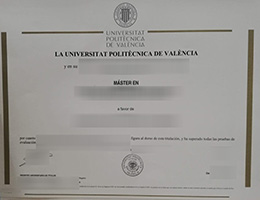 Universitat Politècnica de València diploma certificate