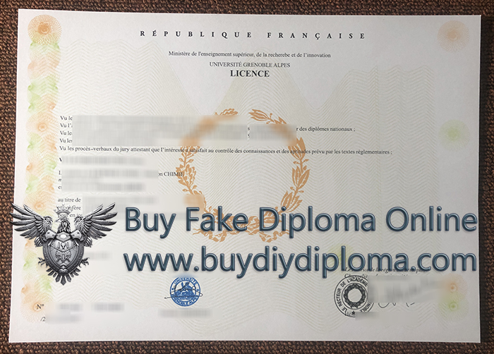 Université Grenoble-Alpes Licence, UGA diploma Université Grenoble-Alpes Licence, UGA diploma