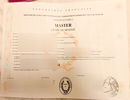 Université Paris 4 Master Degree Certificate