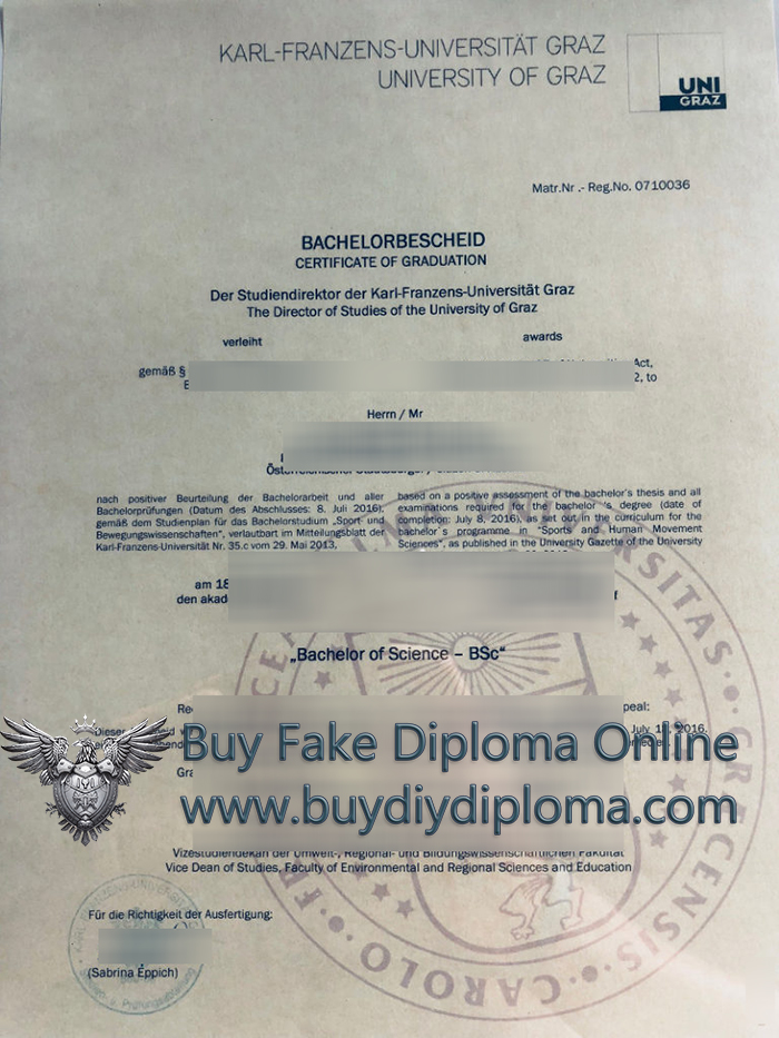 University of Graz Diploma