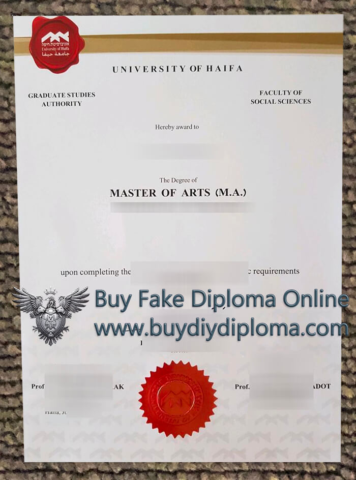 University of Haifa diploma